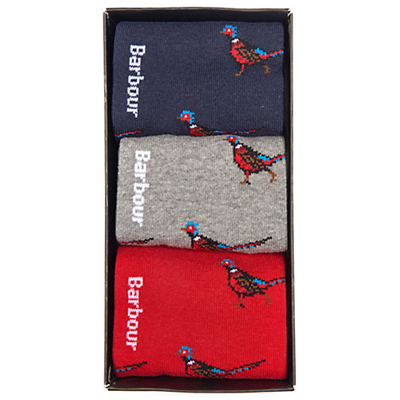Barbour Pheasant Socks, Pack of 3- (M)